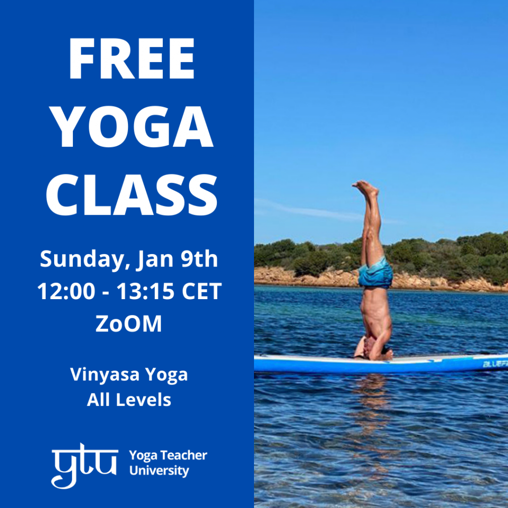 Free Class Vinyasa Yoga all levels (Zoom) 75 minutes Yoga Teacher University